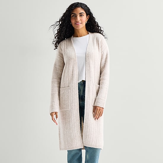 A.N.A Womens V Neck Long Sleeve Cardigan