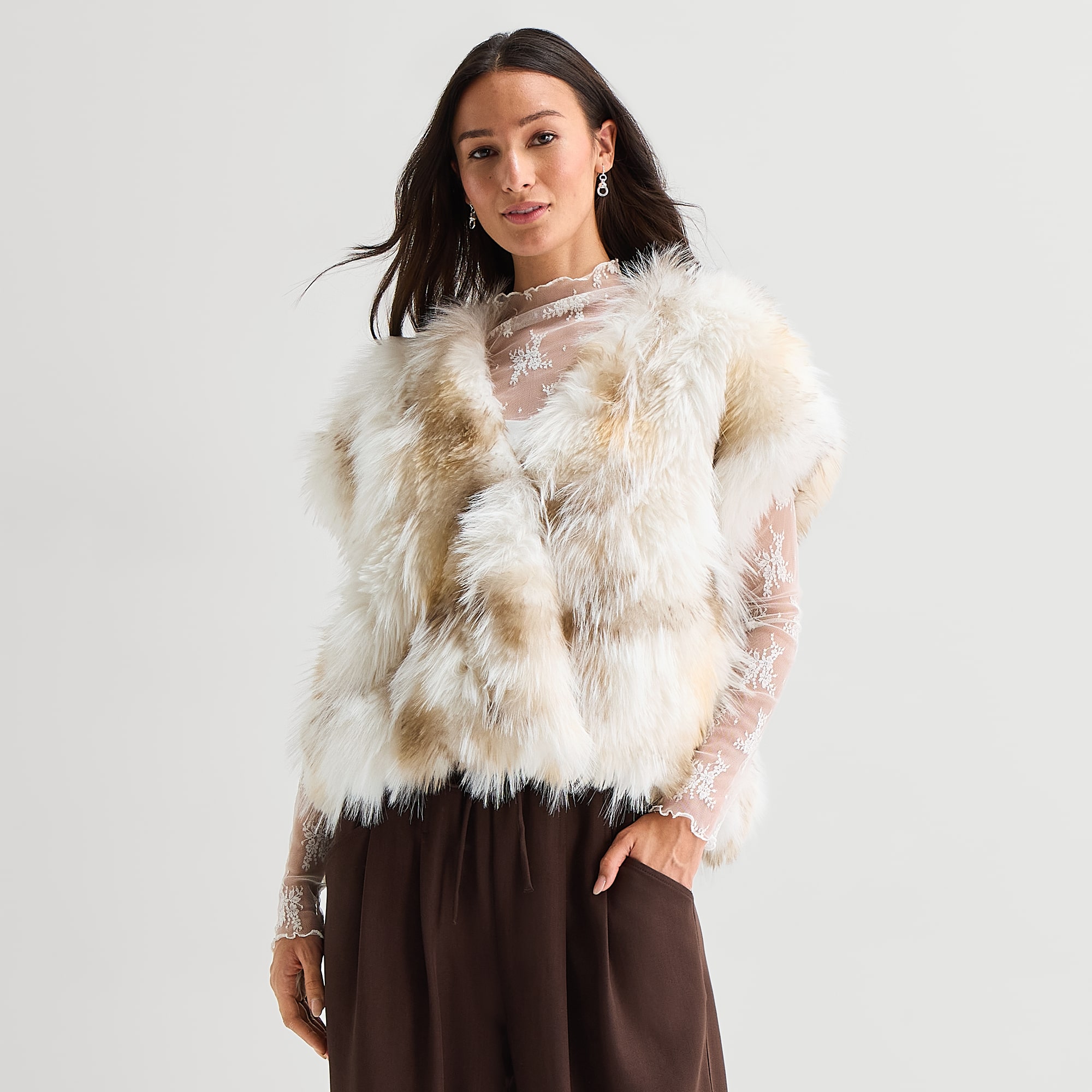 A.N.A Womens Midweight Faux Fur Vest