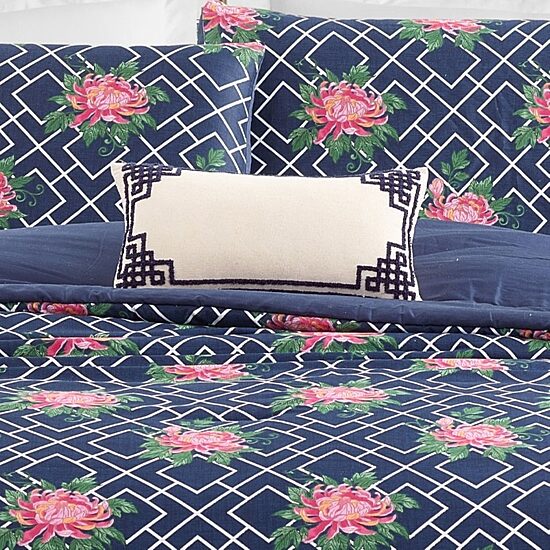 Dee Ocleppo Embroidered Geo Rectangular Throw Pillow
