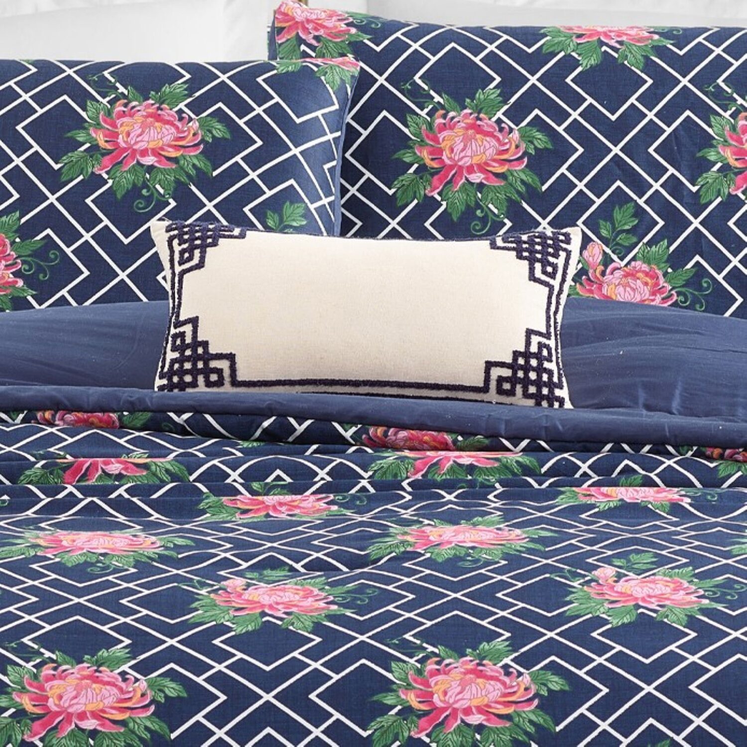 Dee Ocleppo Embroidered Geo Rectangular Throw Pillow