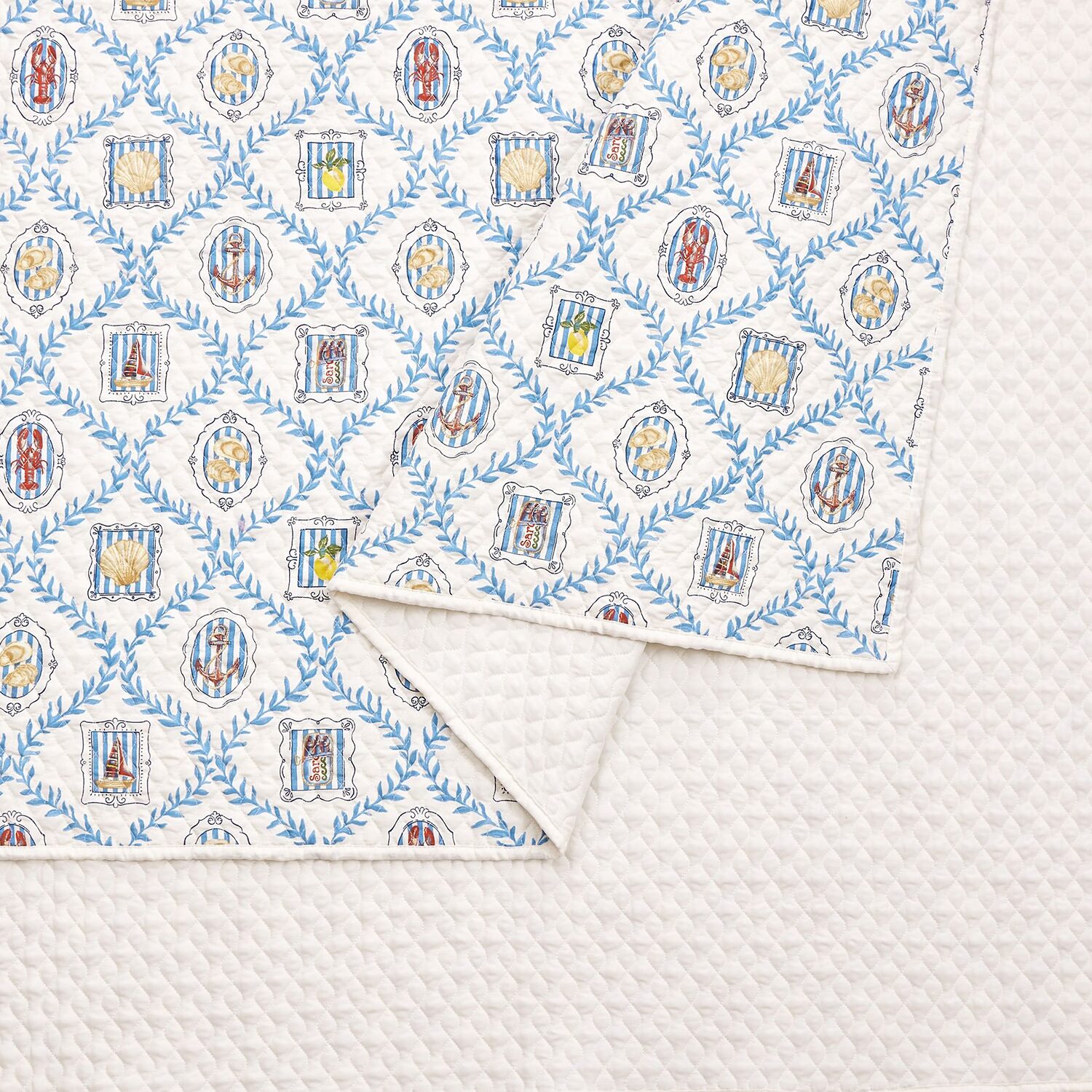 Modern Heirloom Coastal Tides 3-pc. Reversible Quilt Set