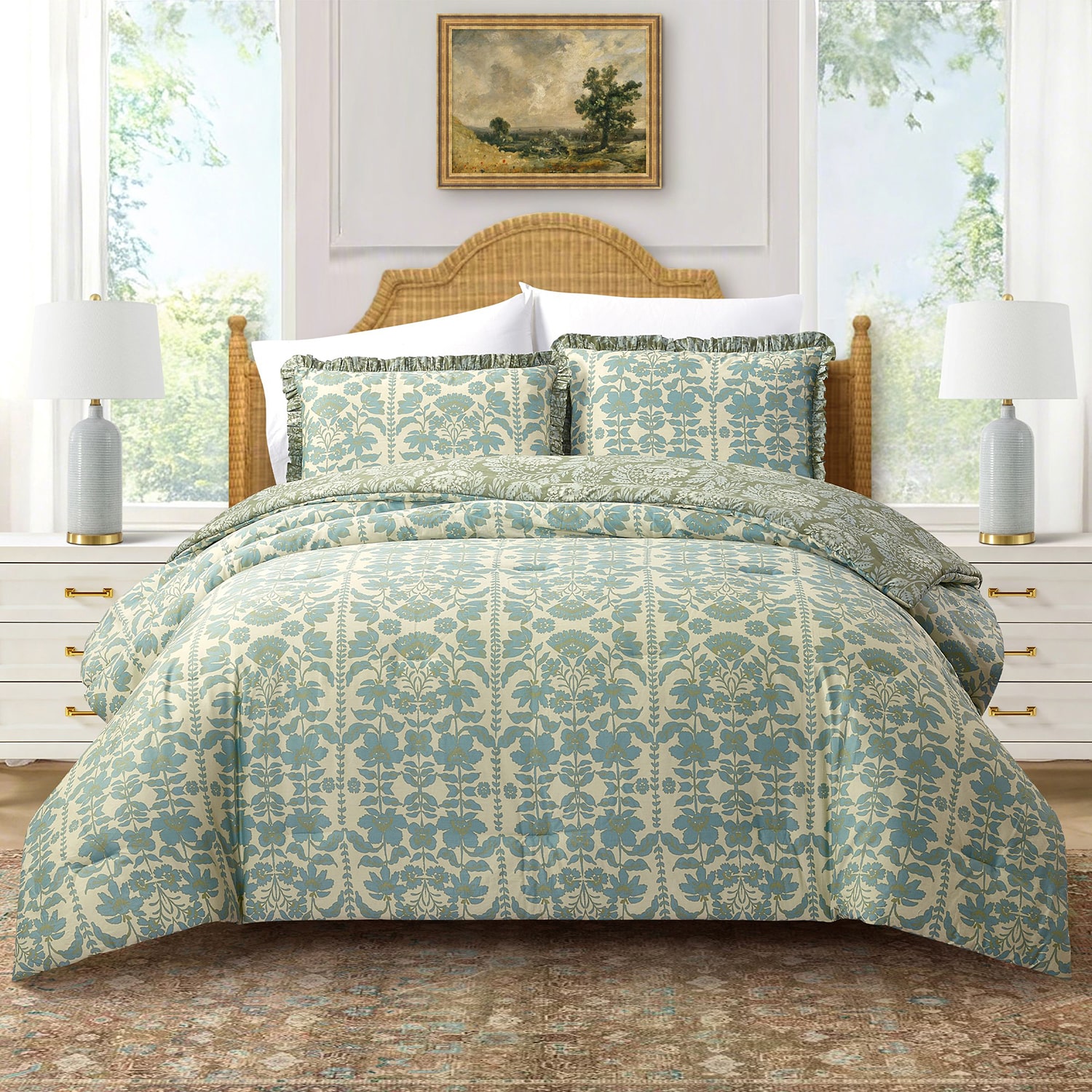 spartina 449 Mccallister Vine 3-pc. Reversible Comforter Set