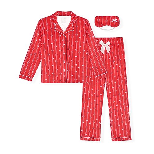Sleep On It Little & Big Kid Girls Long Sleeve 2-pc. Pajama Set In Red