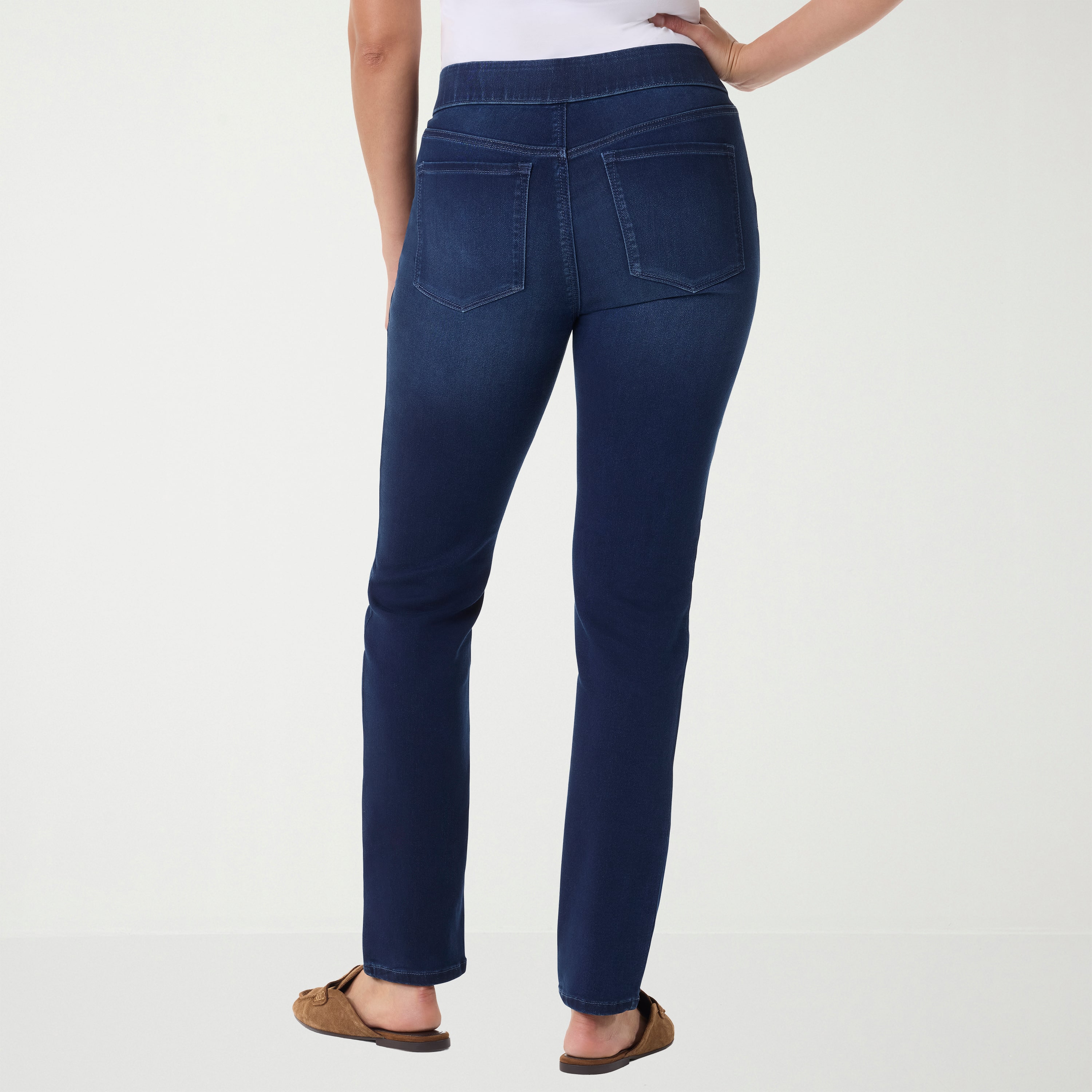 Gloria Vanderbilt Womens Amanda Pull On Knit Denim Jean