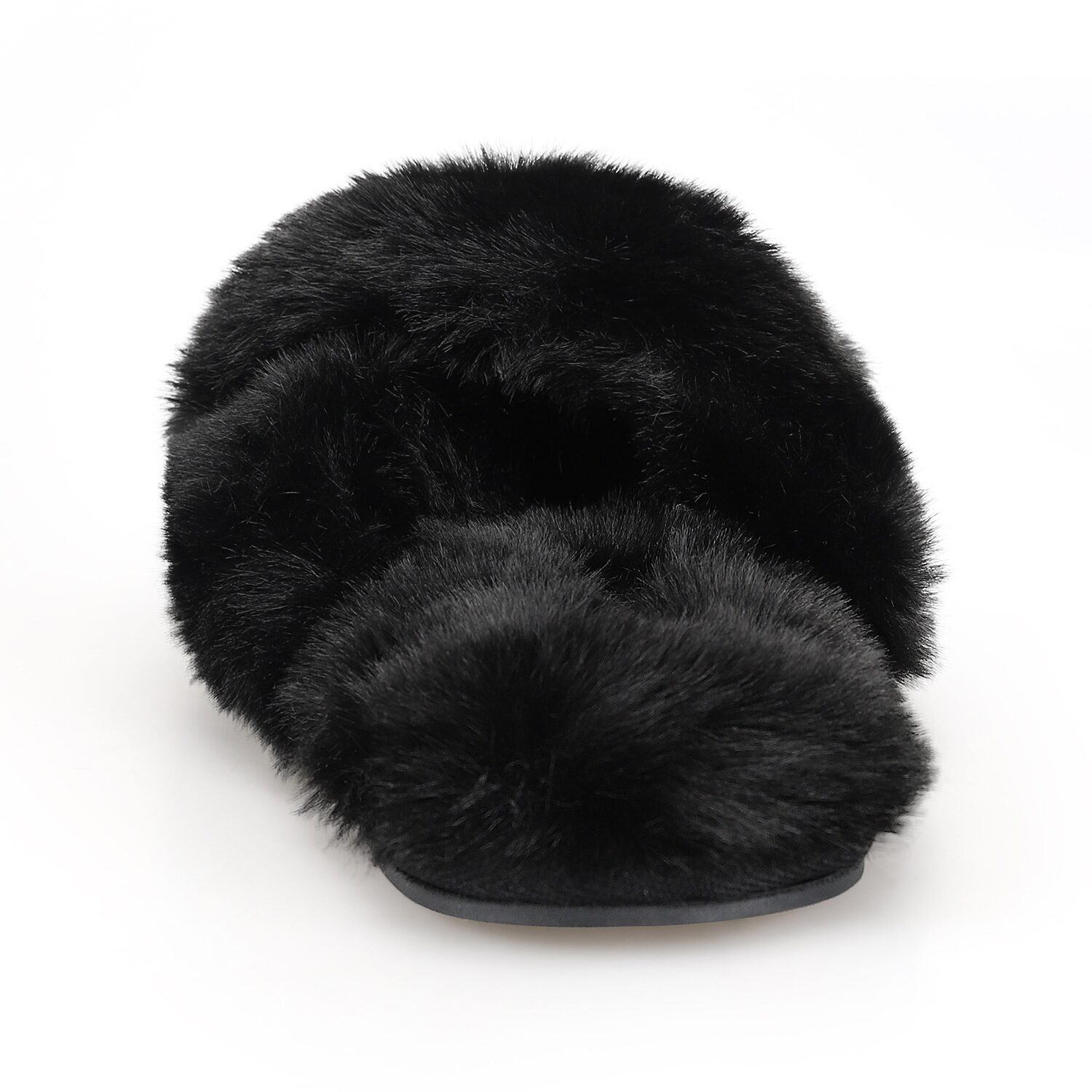 JS Jessica Simpson Plush Cross Womens Slip-On Slippers