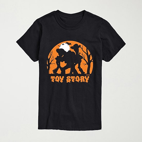 Scary Silhouette Halloween Mens Crew Neck Short Sleeve Regular Fit Toy Story Big and Tall Graphic T-Shirt