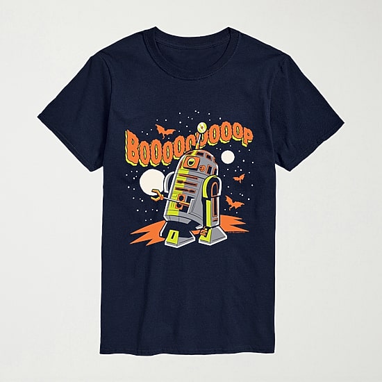 Boooop R2d2 Halloween Mens Crew Neck Short Sleeve Regular Fit Star Wars Big and Tall Graphic T-Shirt