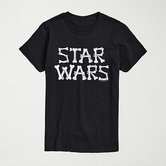 Bones Logo Mens Crew Neck Short Sleeve Regular Fit Star Wars Big and Tall Graphic T-Shirt