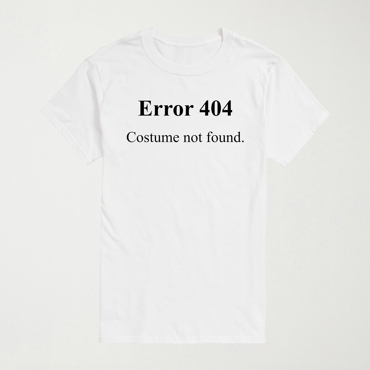 Error 404 Costume Not Found Mens Crew Neck Short Sleeve Regular Fit Big and Tall Graphic T-Shirt