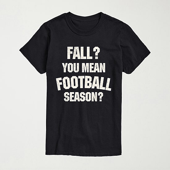 Fall Football Season Mens Crew Neck Short Sleeve Regular Fit Big and Tall Graphic T-Shirt