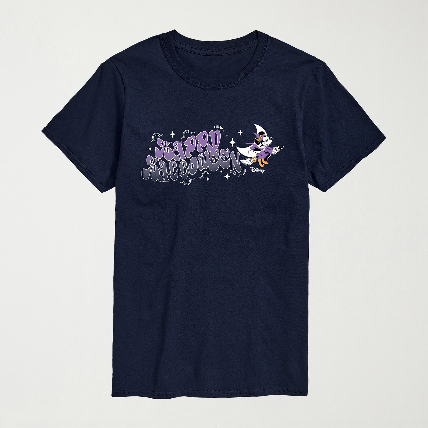 Witch Happy Halloween Mens Crew Neck Short Sleeve Regular Fit Minnie Mouse Big and Tall Graphic T-Shirt