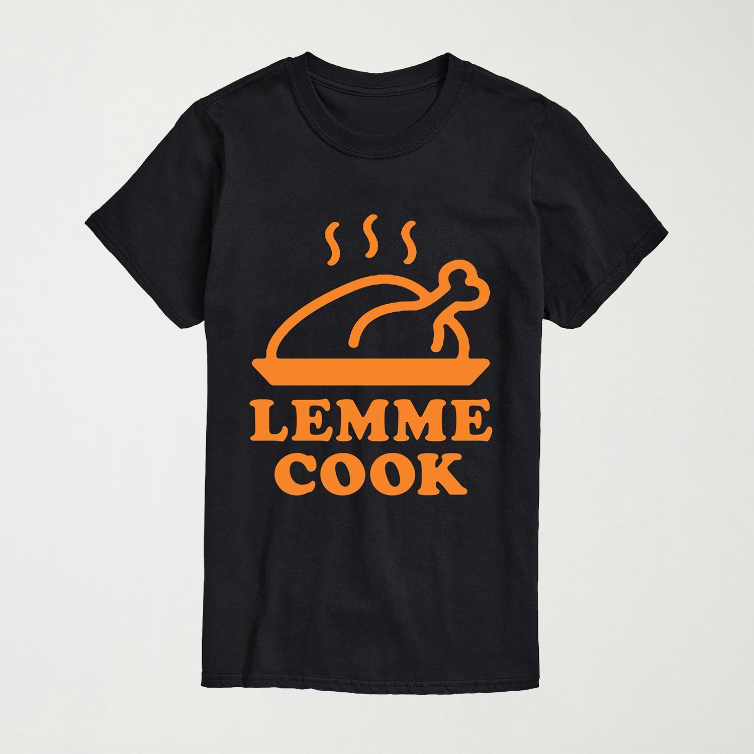 Lemme Cook Thanksgiving Turkey Mens Crew Neck Short Sleeve Regular Fit Big and Tall Graphic T-Shirt