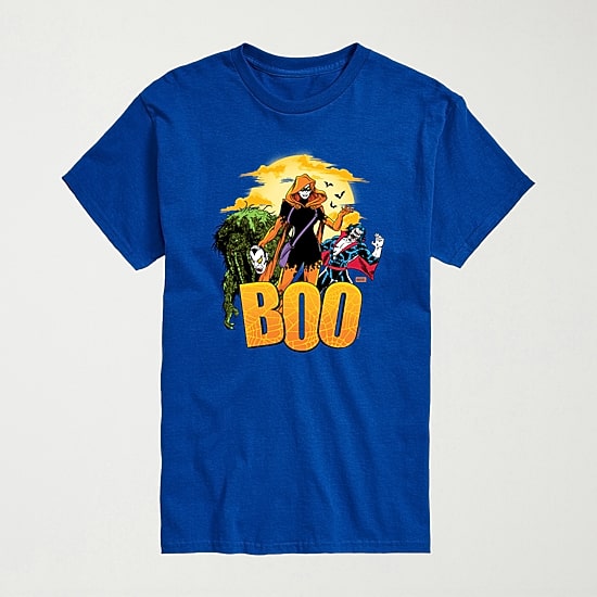 Villains Boo Collage Mens Crew Neck Short Sleeve Regular Fit Marvel Big and Tall Graphic T-Shirt