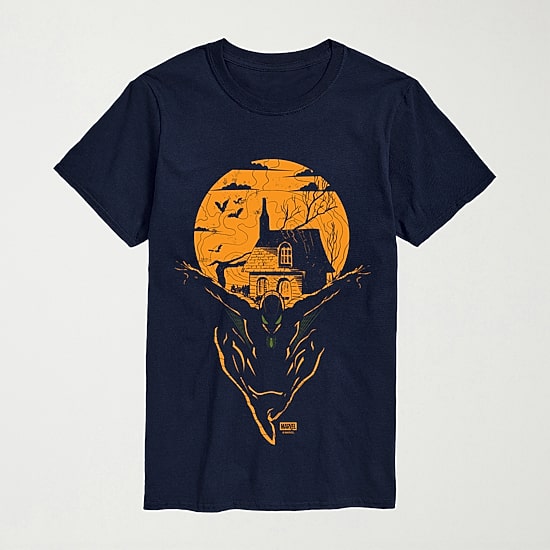 Haunted House Mens Crew Neck Short Sleeve Regular Fit Spiderman Big and Tall Graphic T-Shirt