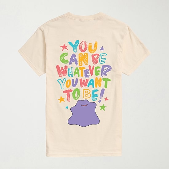 Ditto You Can Be Whatever You Want Mens Crew Neck Short Sleeve Regular Fit Pokemon Big and Tall Graphic T-Shirt