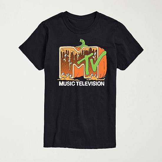 Halloween Pumpkins Mens Crew Neck Short Sleeve Regular Fit MTV Big and Tall Graphic T-Shirt