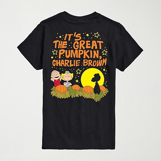 Great Pumpkin 60th Halloween Mens Crew Neck Short Sleeve Regular Fit Peanuts Big and Tall Graphic T-Shirt