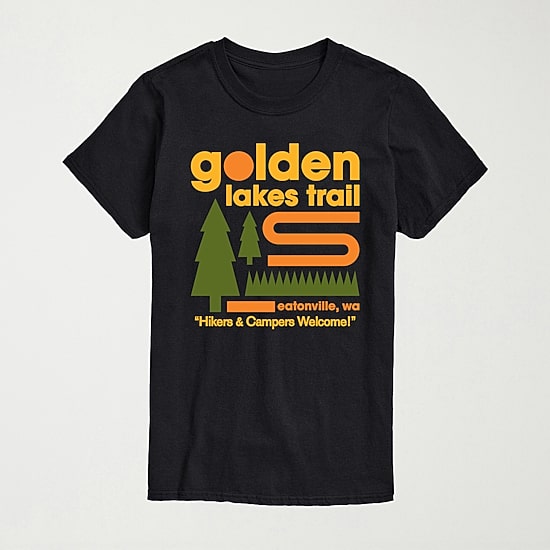 Golden Lakes Trail Mens Crew Neck Short Sleeve Regular Fit Big and Tall Graphic T-Shirt