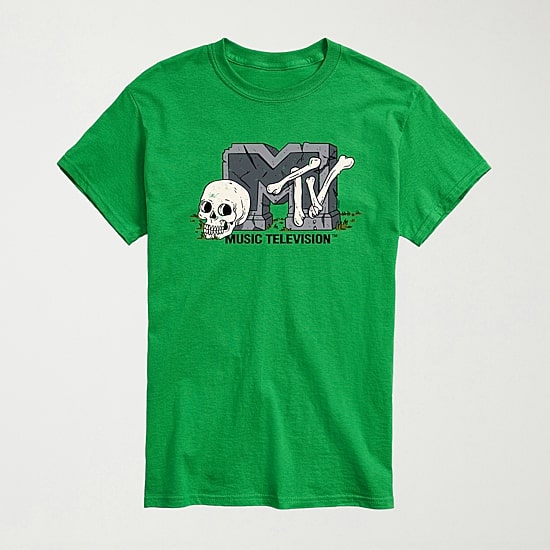 Halloween Grave Mens Crew Neck Short Sleeve Regular Fit MTV Big and Tall Graphic T-Shirt