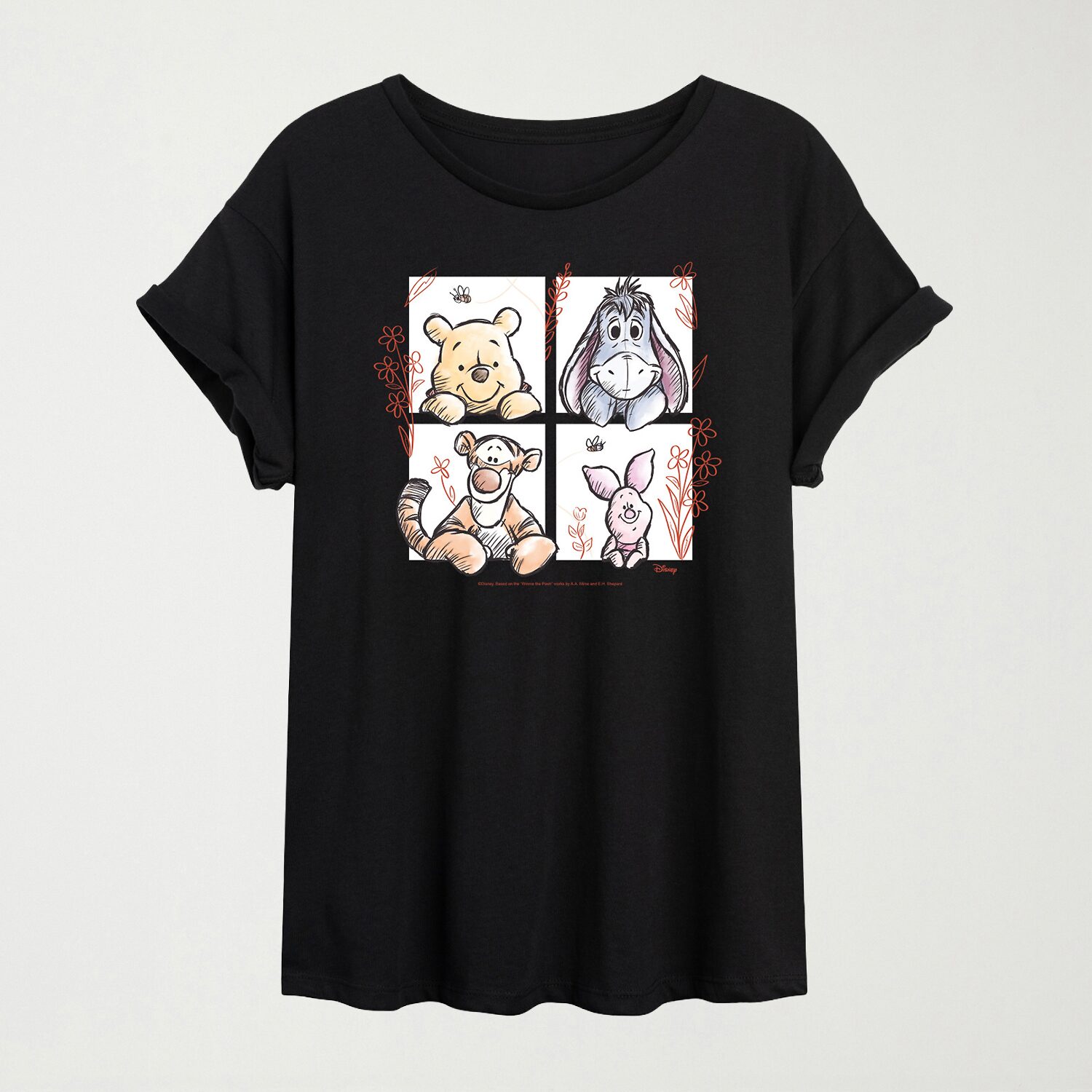 Friend Grid Womens Crew Neck Short Sleeve Oversized Graphic T-Shirt