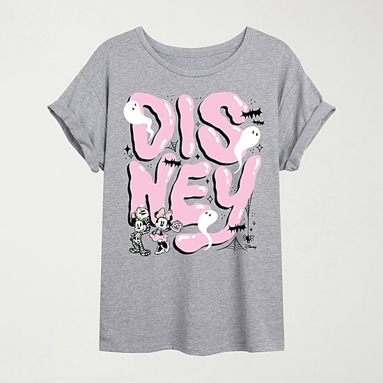 Halloween Ghosts Bats Womens Crew Neck Short Sleeve Oversized Graphic T-Shirt