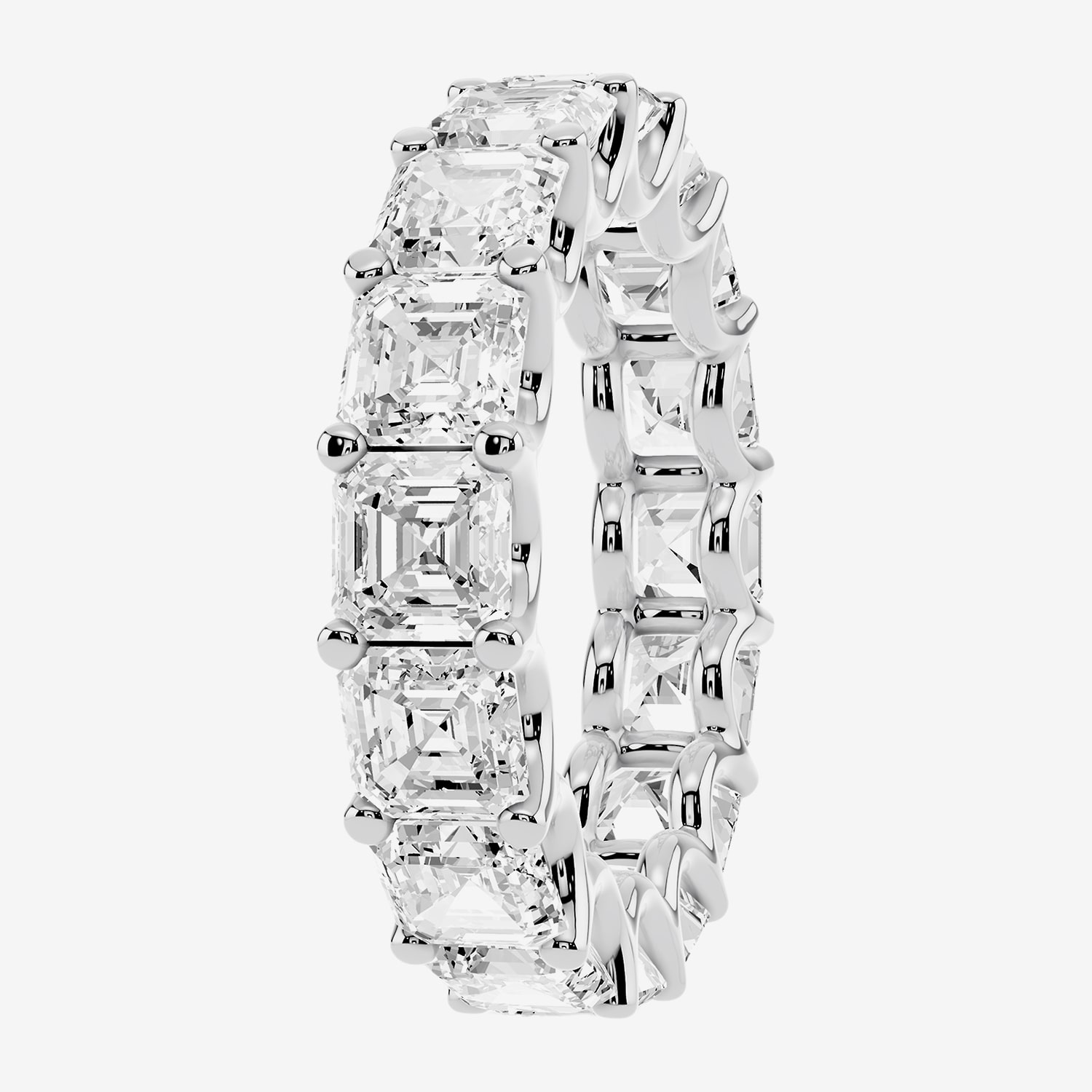 True Fit™ (F / Si2) Womens 4MM 8 Ct.T.W. Lab Grown White Diamond 10K Gold Eternity Wedding Band