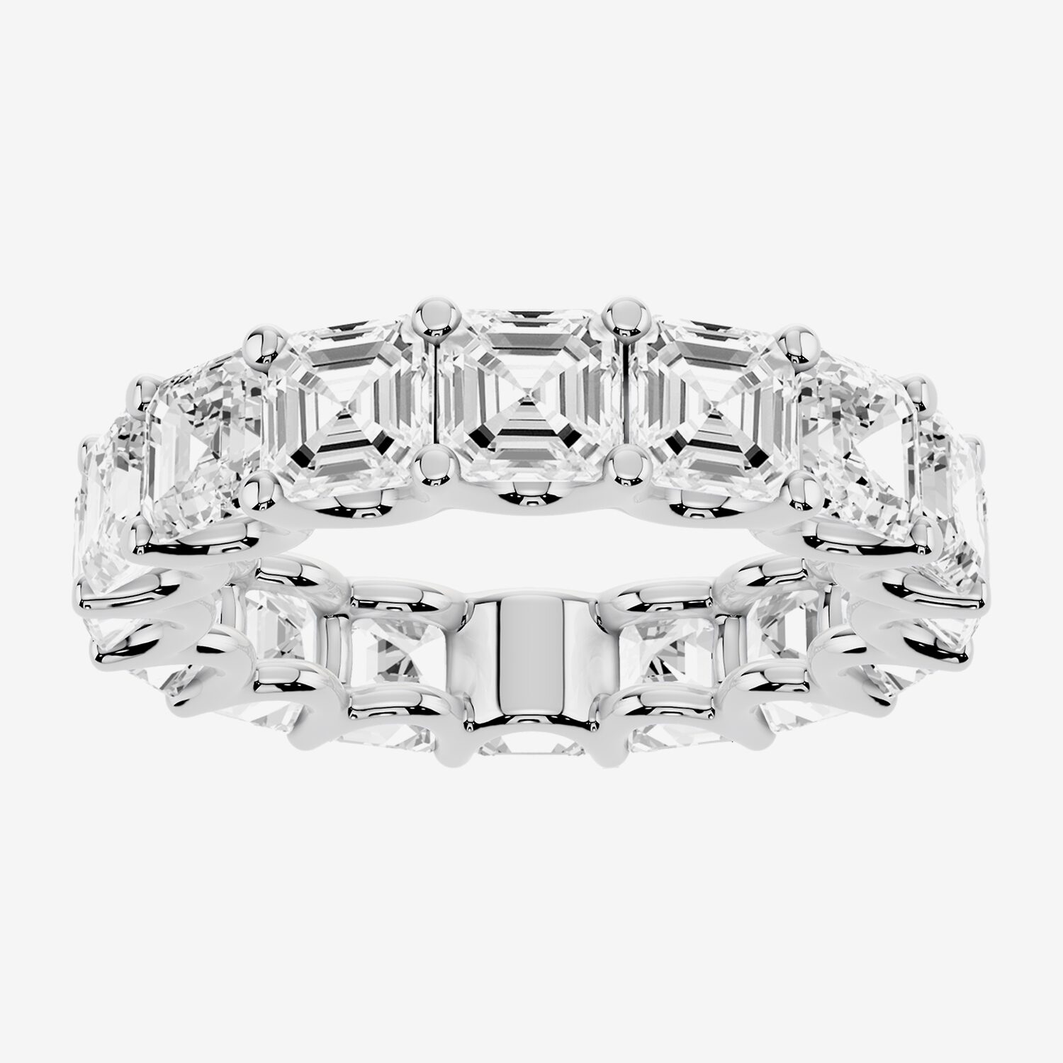 True Fit™ (F / Si2) Womens 4MM 8 Ct.T.W. Lab Grown White Diamond 10K Gold Eternity Wedding Band