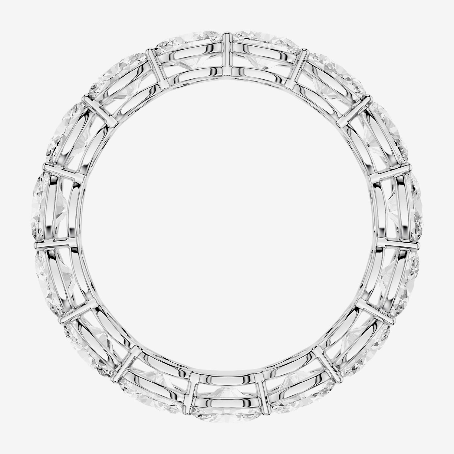 True FIT™ (F / Si2) Womens 3MM CT. T.W. Lab Grown White Diamond 10K Gold Eternity Wedding Band