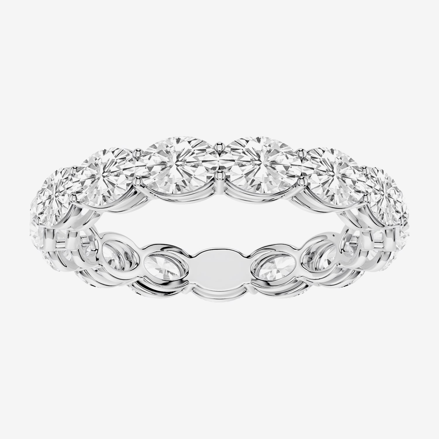 True FIT™ (F / Si2) Womens 3MM CT. T.W. Lab Grown White Diamond 10K Gold Eternity Wedding Band