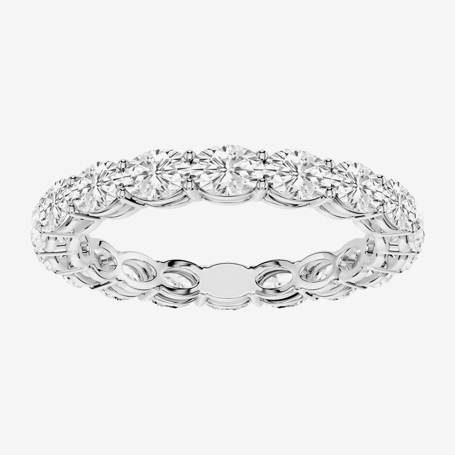 True FIT™ (F / Si2) Womens 2.5MM 2 CT. T.W. Lab Grown White Diamond 10K Gold Eternity Wedding Band