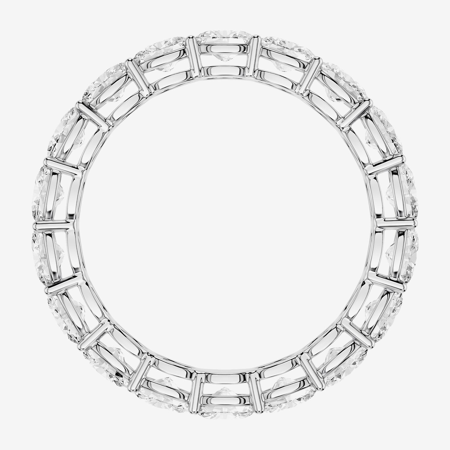True FIT™ (F / Si2) Womens 2.5MM 2 CT. T.W. Lab Grown White Diamond 10K Gold Eternity Wedding Band