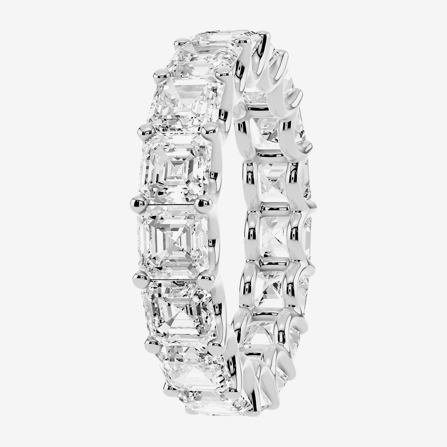 True FIT™ (F / Si2) Womens 4MM Ct.T.W. Lab Grown White Diamond 10K Gold Eternity Wedding Band