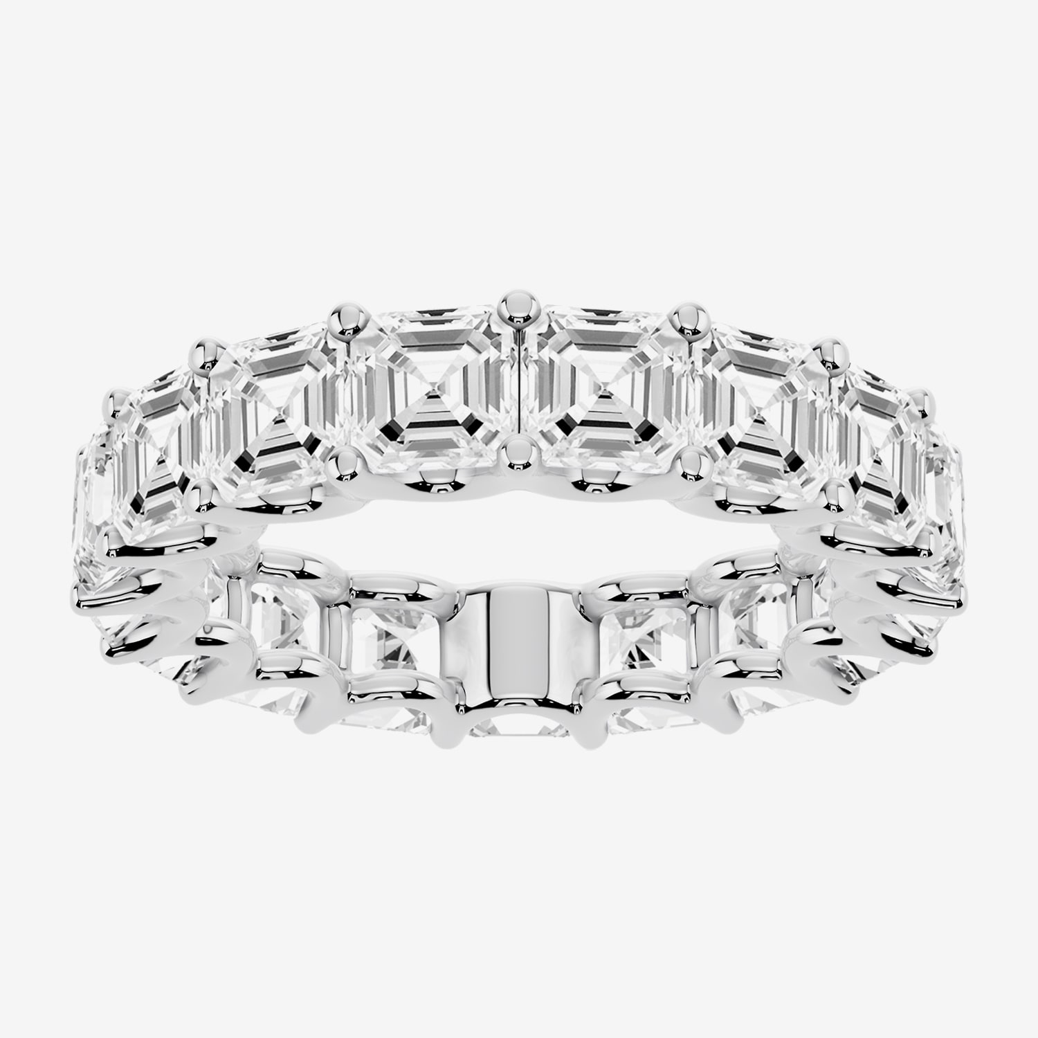 True FIT™ (F / Si2) Womens 4MM Ct.T.W. Lab Grown White Diamond 10K Gold Eternity Wedding Band