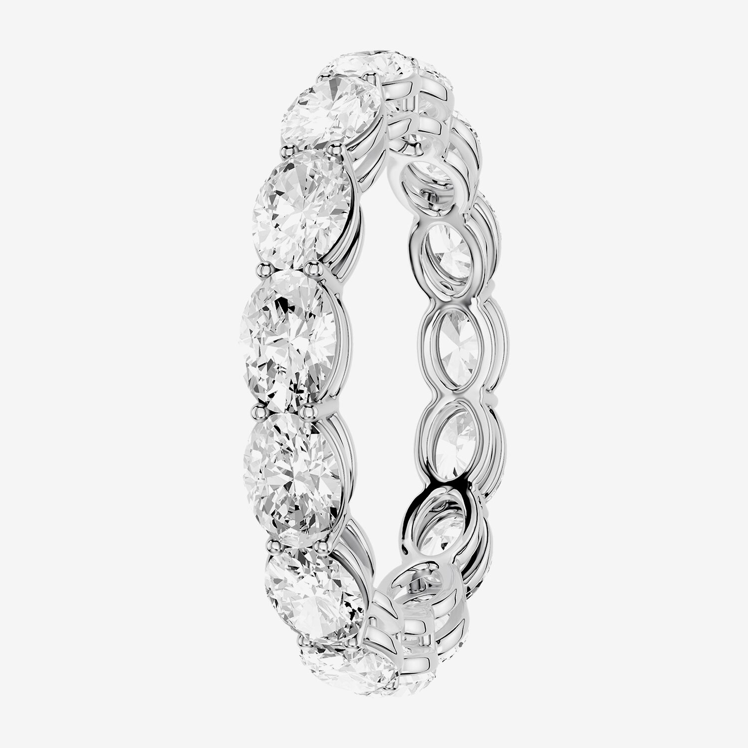 True FIT™ (F / Si2) Womens 3MM CT. T.W. Lab Grown White Diamond 10K Gold Eternity Wedding Band