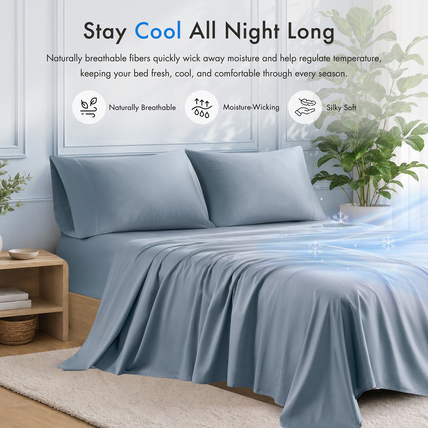 Madison Park Tencel Cotton 300tc Sheet Set