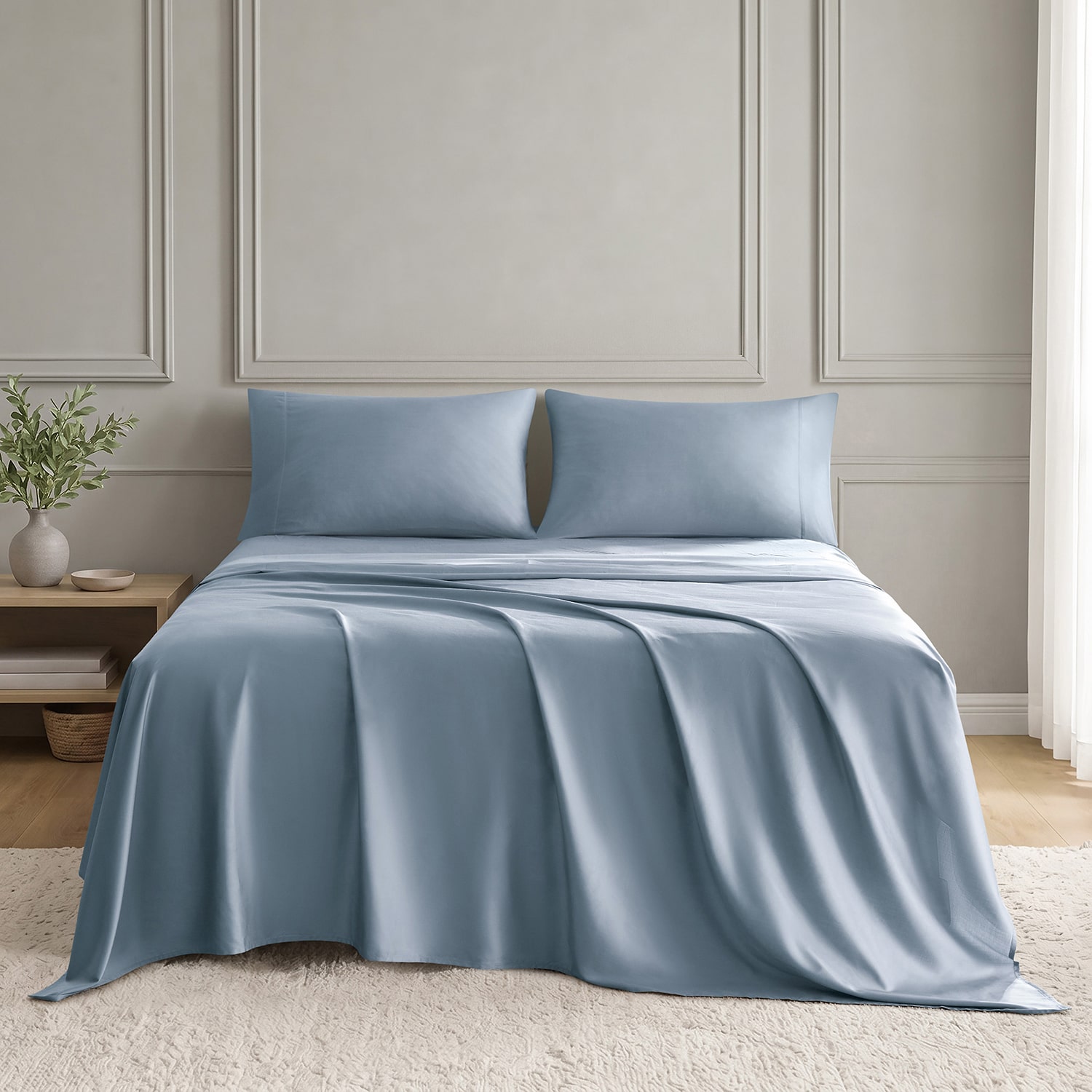 Madison Park Tencel Cotton 300tc Sheet Set