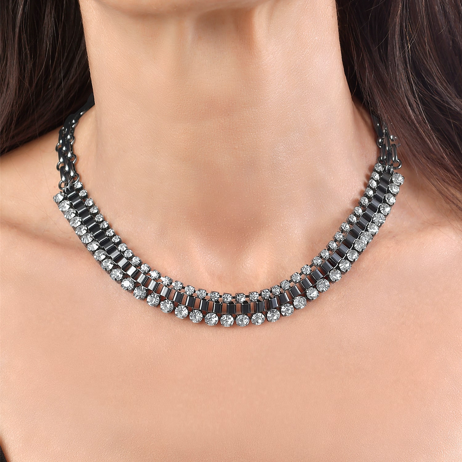 RM Rebecca Minkoff Womens 16 Inch Collar Necklace
