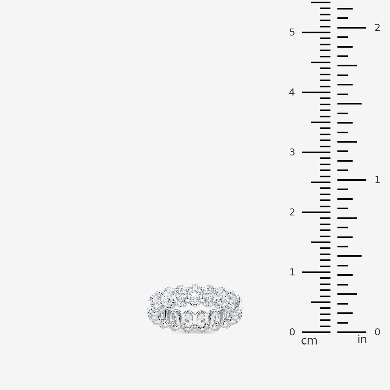 True FIT™ (F / Si2) Womens 5MM 5 CT. T.W. Lab Grown White Diamond 10K Gold Eternity Wedding Band