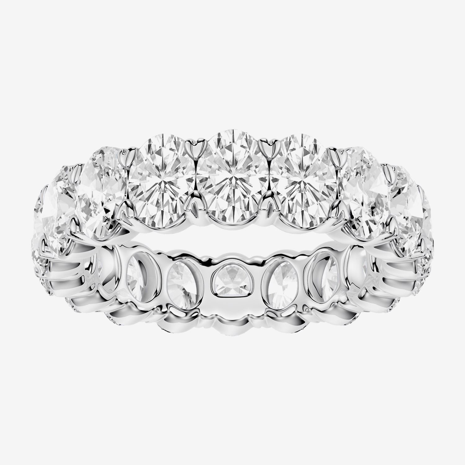 True FIT™ (F / Si2) Womens 5MM 5 CT. T.W. Lab Grown White Diamond 10K Gold Eternity Wedding Band