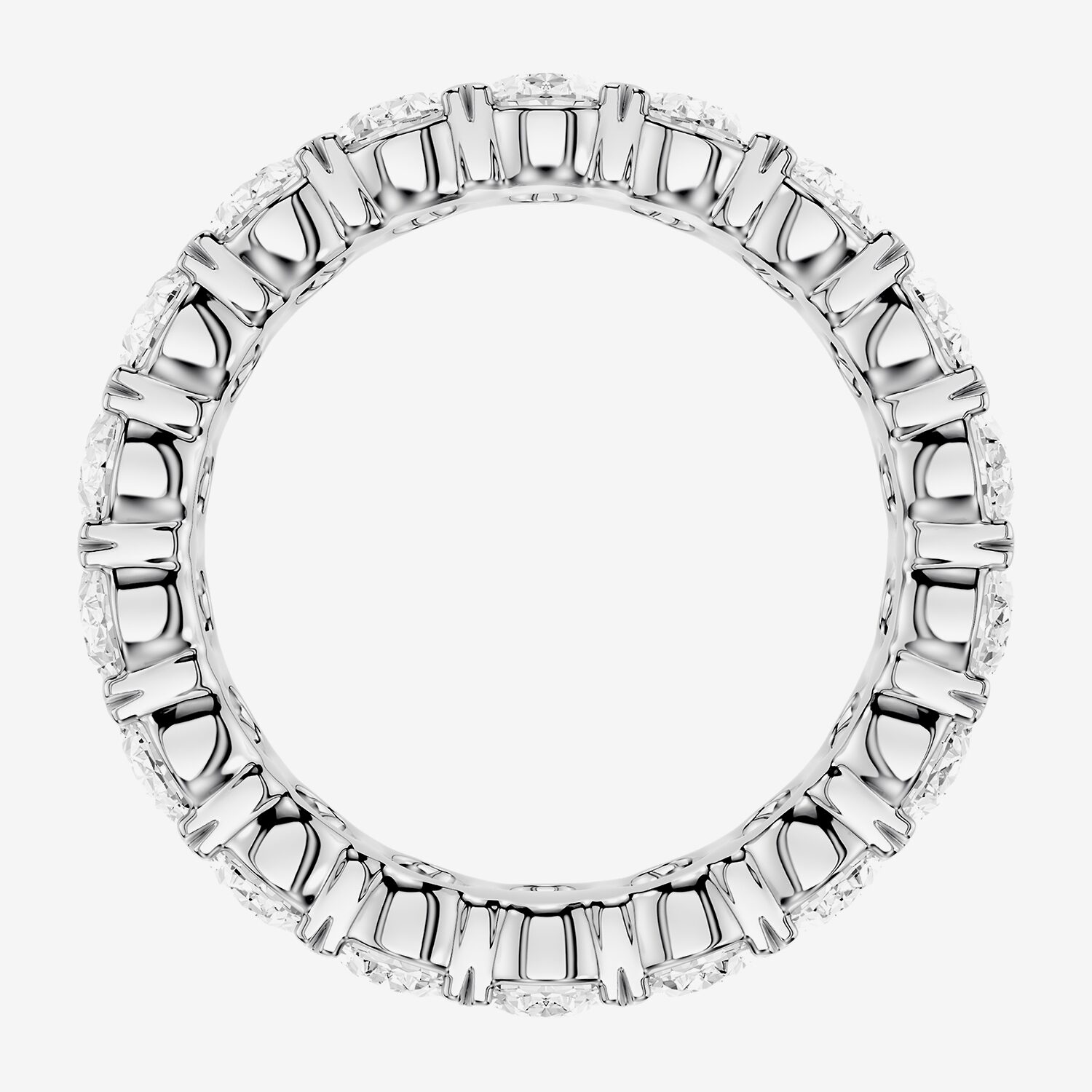 True FIT™ (F / Si2) Womens 5MM 5 CT. T.W. Lab Grown White Diamond 10K Gold Eternity Wedding Band