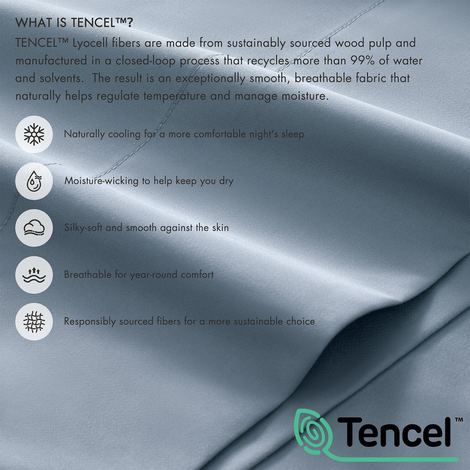 Madison Park Tencel Cotton 300tc Sheet Set