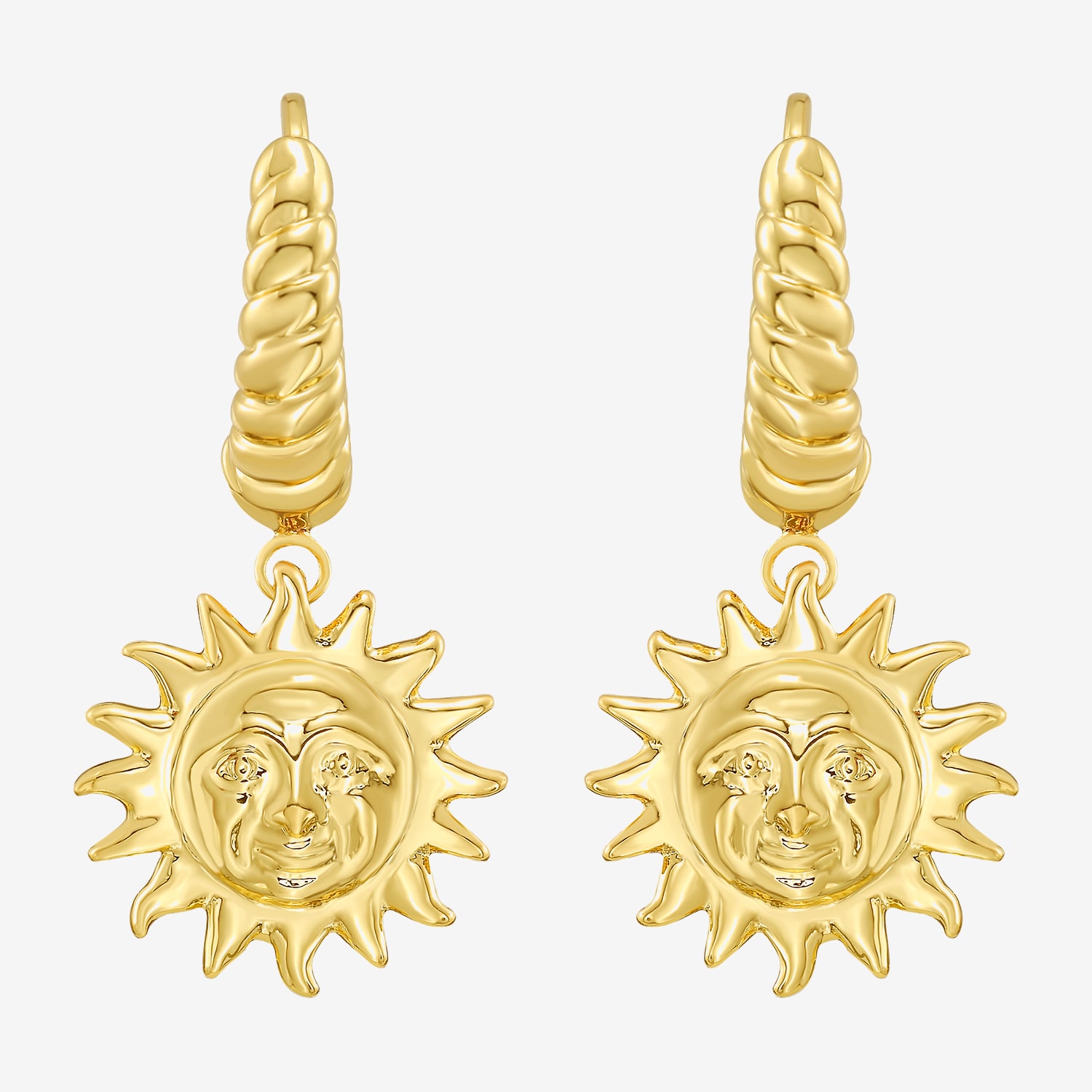 RM Rebecca Minkoff Womens 14K Gold Over Brass 25mm Hoop Earrings