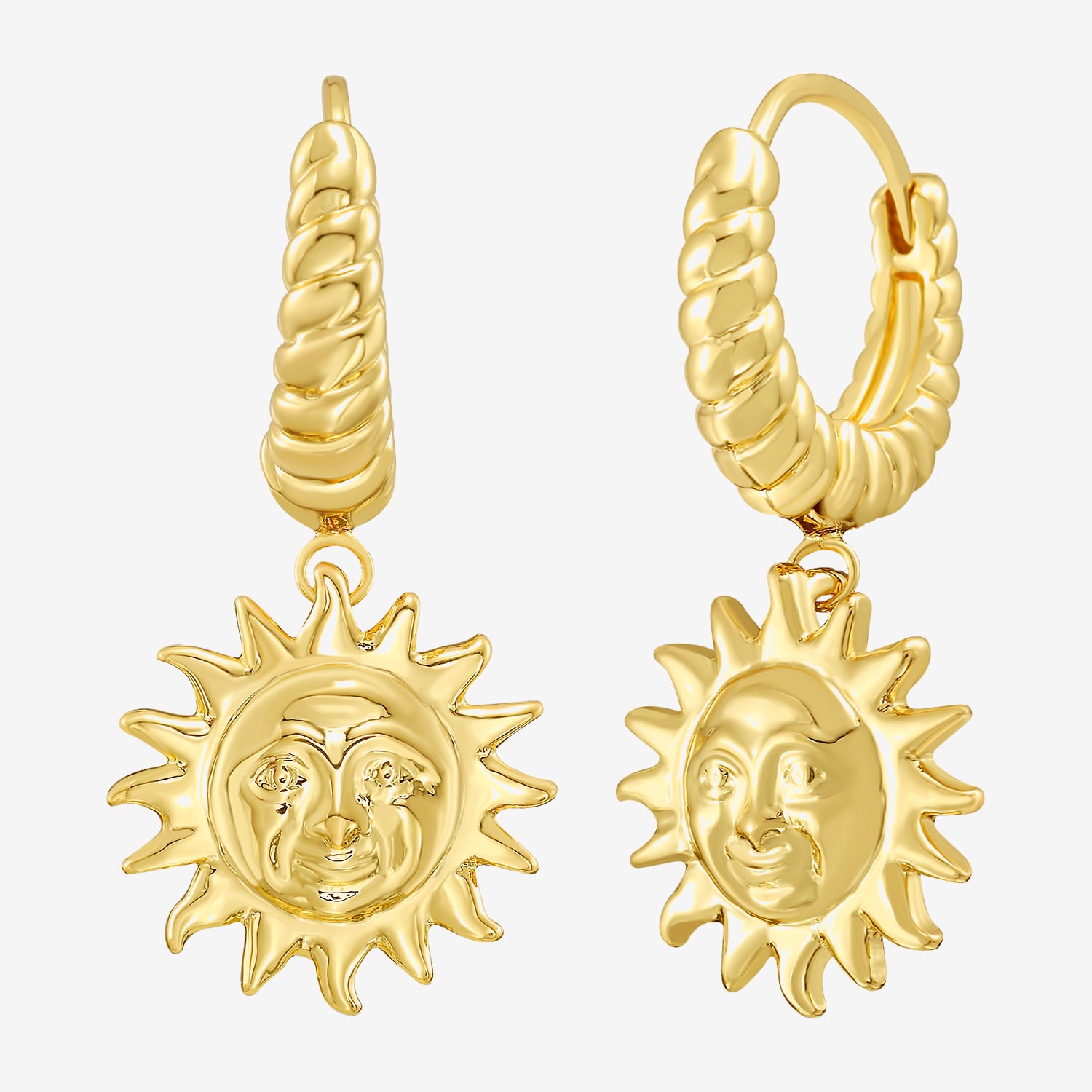 RM Rebecca Minkoff Womens 14K Gold Over Brass 25mm Hoop Earrings