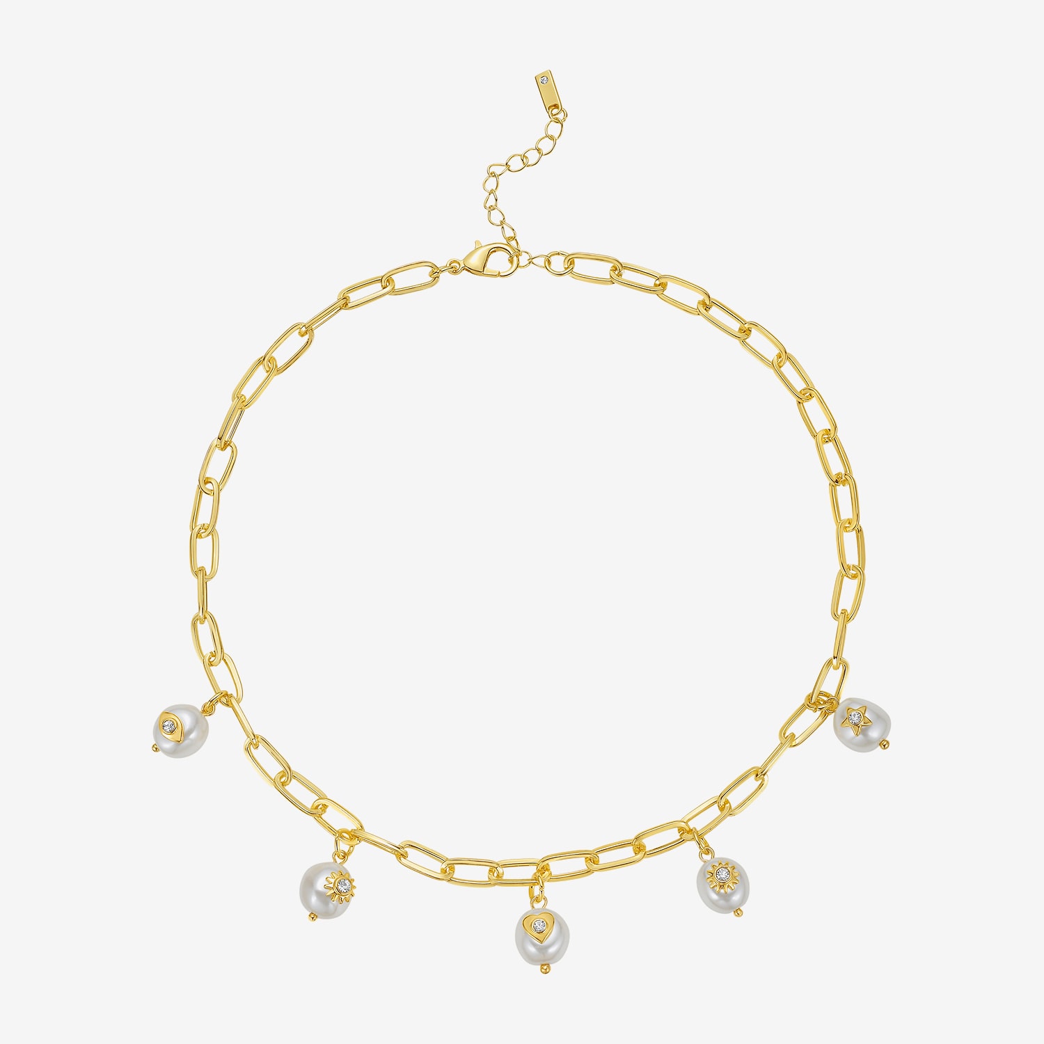 RM Rebecca Minkoff Womens 14K Gold Over Brass 16 Inch Collar Necklace