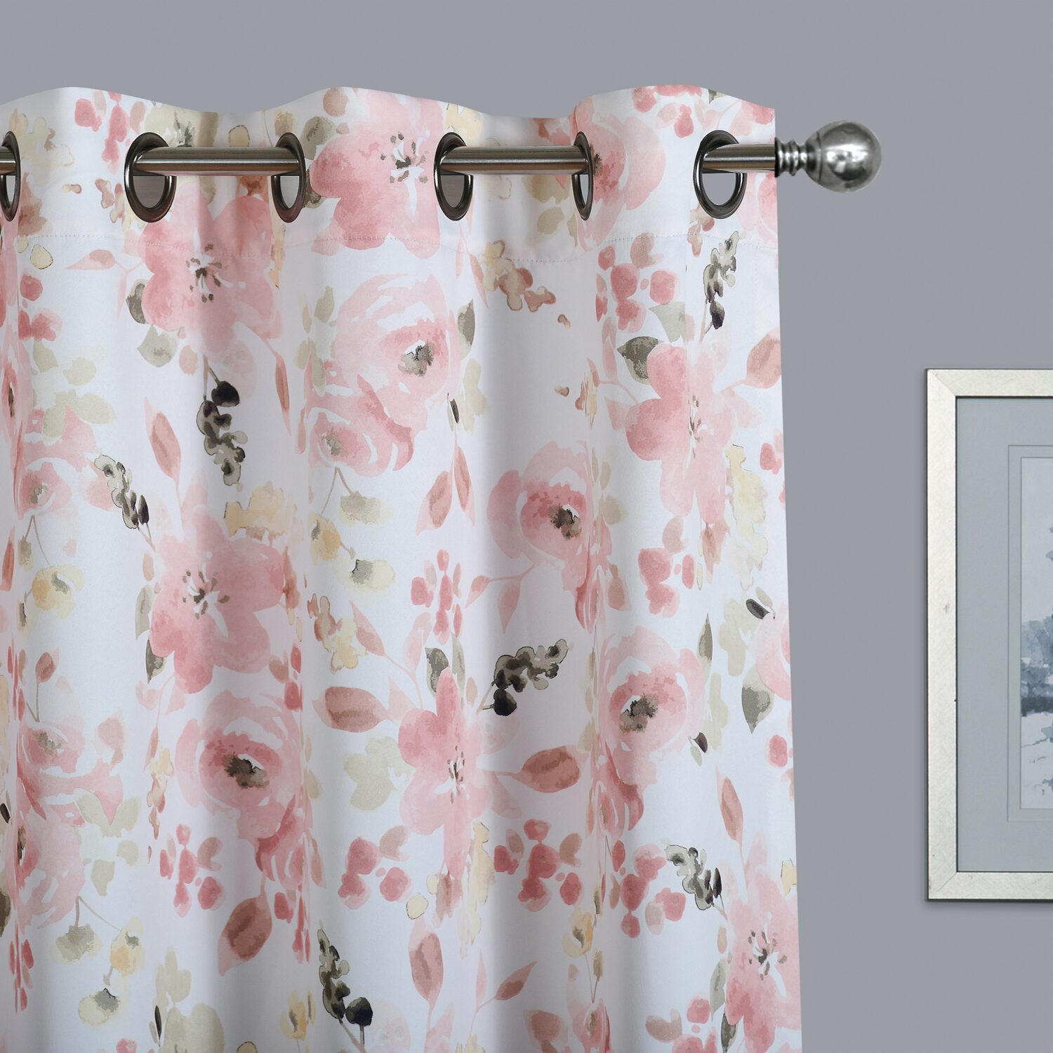 Regal Home Oliver Printed Grommet Top Blackout Set of 2 Curtain Panel