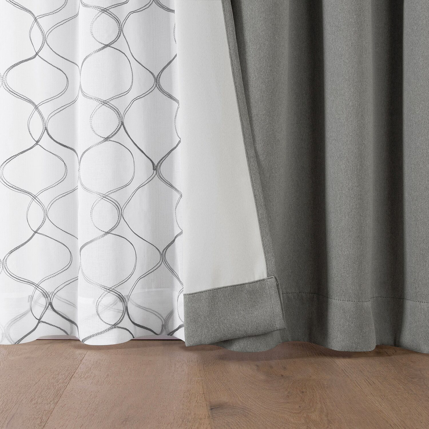 Sun Zero Arbor Embroidered Grommet Top Blackout Set of 4 Curtain Panel