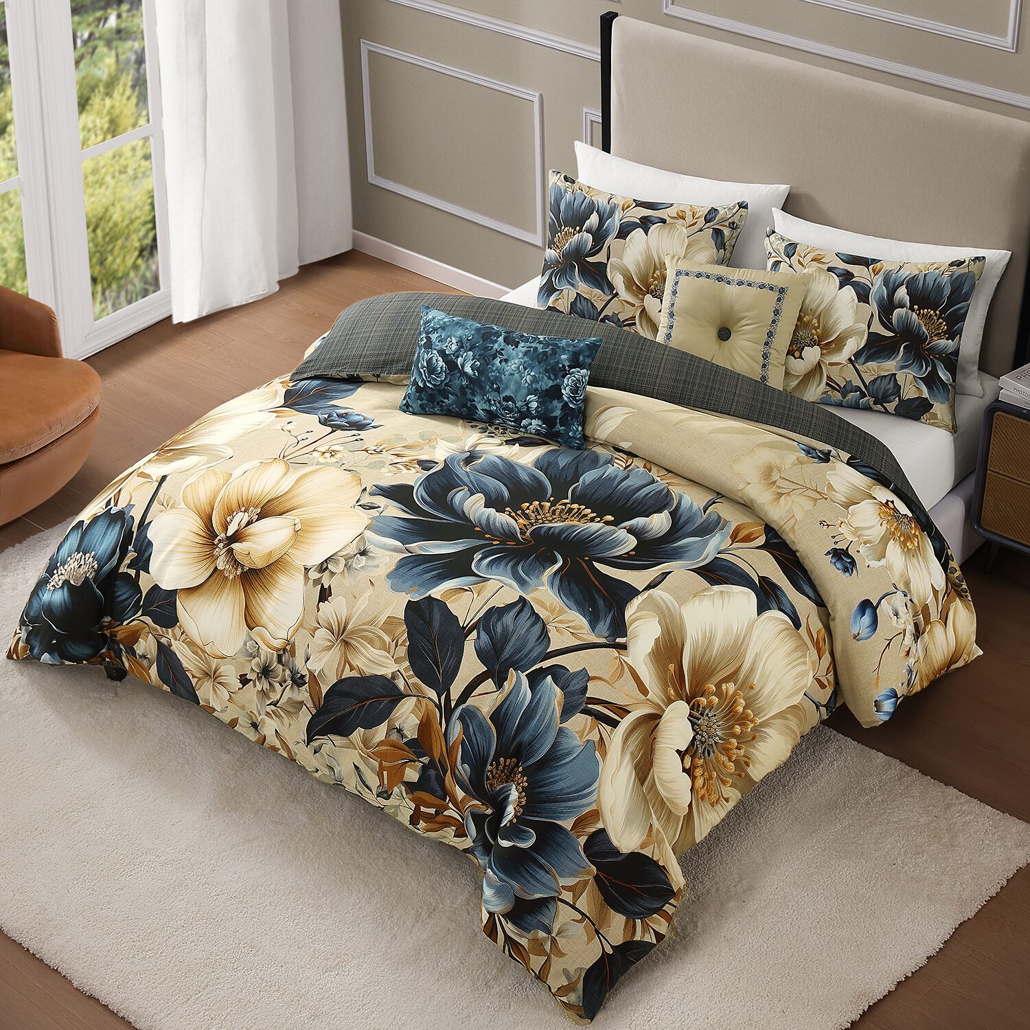 Bebejan English Manor 5-pc. Midweight Reversible Comforter Set