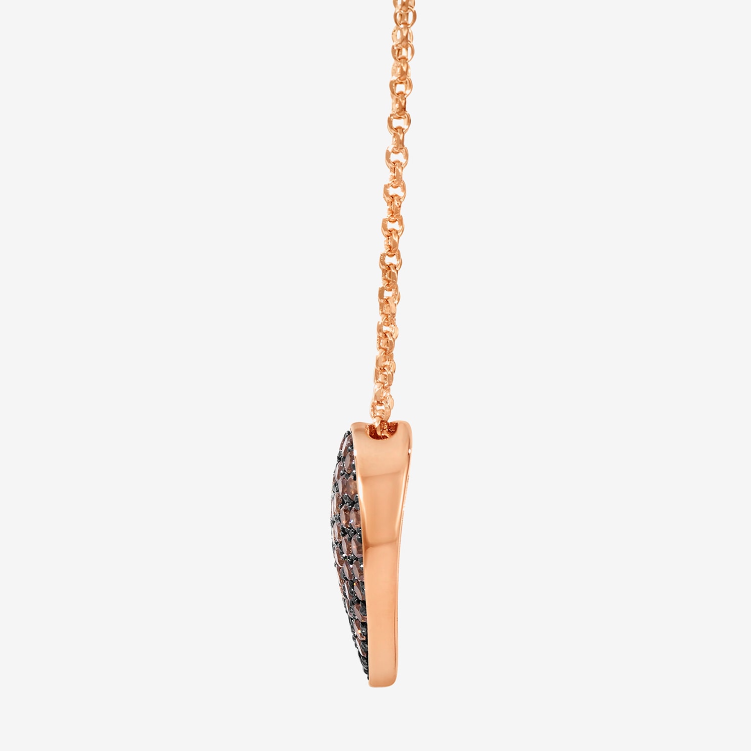 Le Vian Grand Sample Sale Le Vian Grand Sample Sale Limited Quantities! Womens 1 CT. T.W. Natural Brown Diamond 14K Rose Gold Heart 19 Inch Pendant Necklace