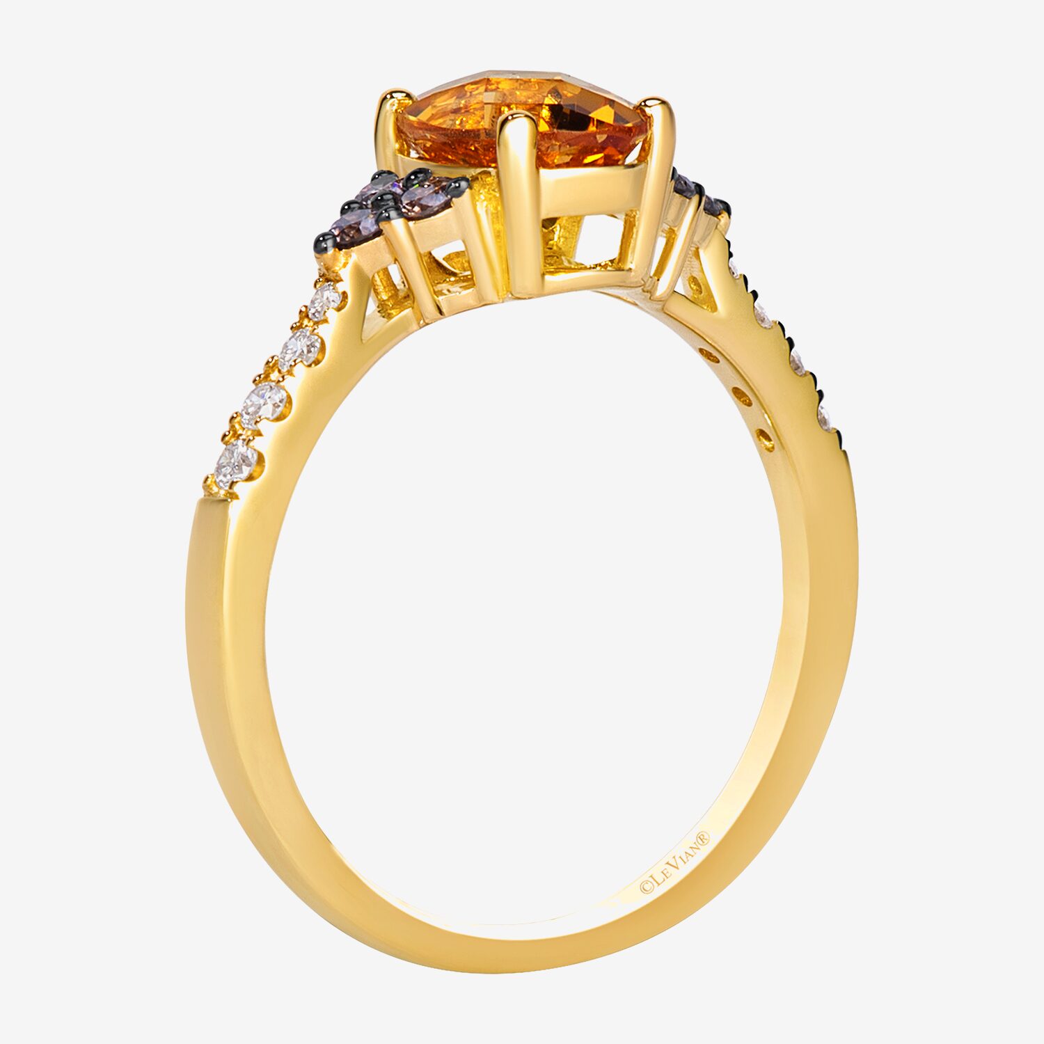 Le Vian Grand Sample Sale Le Vian Grand Sample Sale Limited Quantities! Womens 1/4 CT. T.W. Genuine Orange Citrine 14K Gold Oval Cocktail Ring