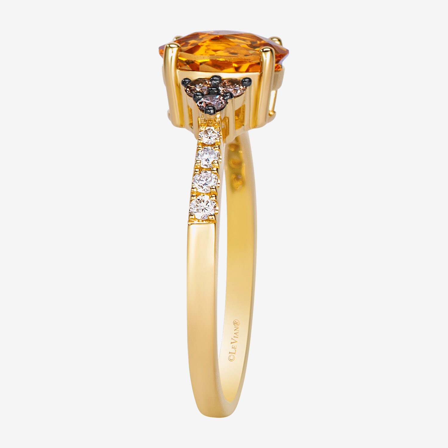 Le Vian Grand Sample Sale Le Vian Grand Sample Sale Limited Quantities! Womens 1/4 CT. T.W. Genuine Orange Citrine 14K Gold Oval Cocktail Ring